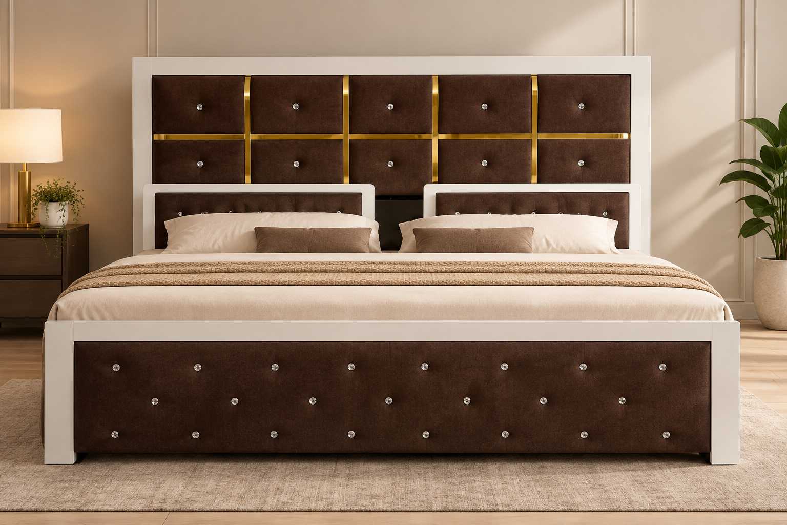 PU Bed Brown