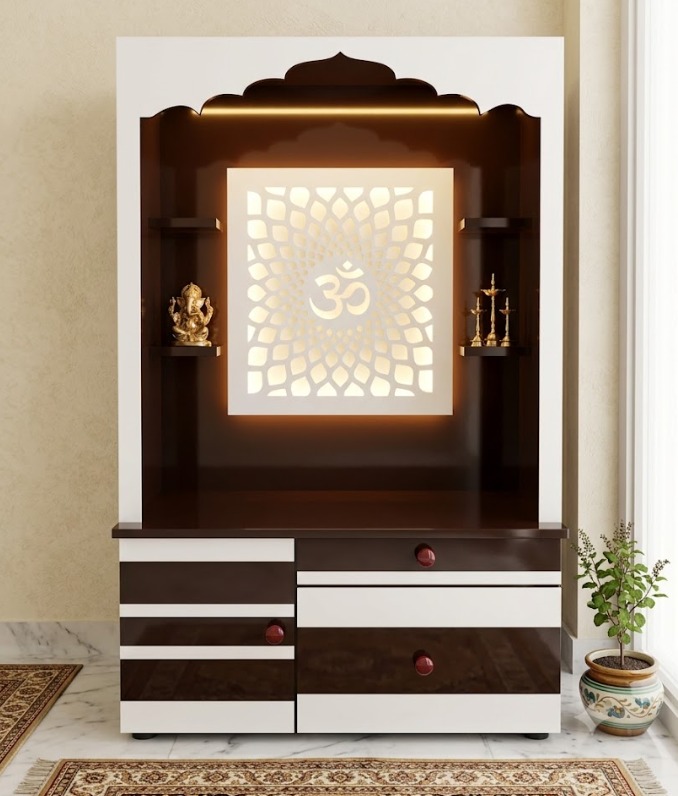 OM temple with LED light